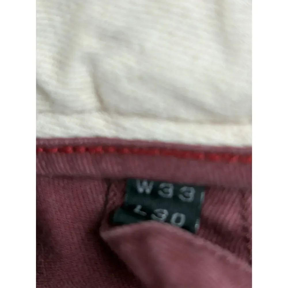 J.Crew Men's Broken-In Urban Slim Burgundy Chinos –  Size 33x30